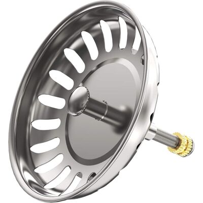 GRASSLIN 1 - Bouchon Évier - Filtre Cuisine - Acier Inoxydable - Panier Crépine Anti-débris - Compatible Lave-vaisselle - Réglable - Argent - 79mm - Publicité GRASSLIN 1 - Bouchon Évier - Filtre Cuisine - Acier Inoxydable - Panier Crépine Anti-débris - Compatible Lave-vaisselle - Réglable - Argent - 79mm - Publicité