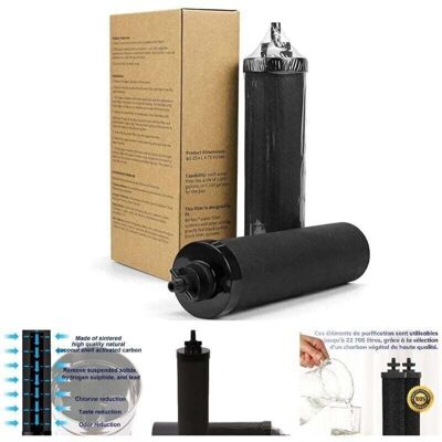 ACKERMAN Lot De 2 Filtres À Eau, De Remplacement Pour Les Systèmes De Filtration D'Eau Par Gravité Berkey®, Compatibles Avec Les Filtres À Eau, Réduisent Les Contaminants De 99,99 %. Publicité ACKERMAN Lot De 2 Filtres À Eau, De Remplacement Pour Les Systèmes De Filtration D'Eau Par Gravité Berkey®, Compatibles Avec Les Filtres À Eau, Réduisent Les Contaminants De 99,99 %. Publicité