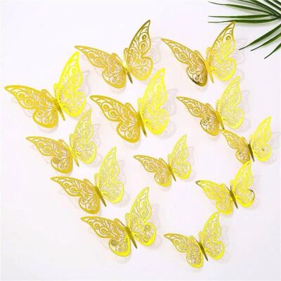 BRINSEA Autocollant Mural Créatif Papillon Creux 3d, 12 Pièces, Pour Bricolage, Art Mural Moderne, Décorations Pour La Maison, Cadeau Diy - Publicité BRINSEA Autocollant Mural Créatif Papillon Creux 3d, 12 Pièces, Pour Bricolage, Art Mural Moderne, Décorations Pour La Maison, Cadeau Diy - Publicité