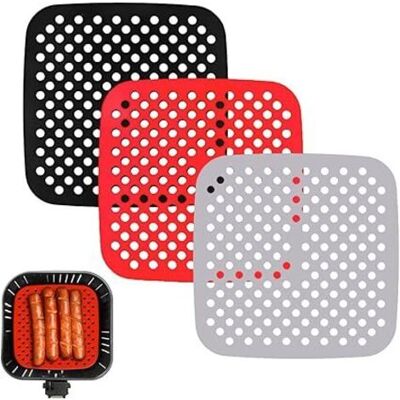 OEM Royaluxe-3 Pièces Tapis En Silicone Pour Friteuse, Air Fryer Liners Réutilisable Friteuse À Air Liner Perforé - 19cm Friteuse À Air Tapis En Silicone Antiadhésif Doublure Intérieure Tapis - Publicité OEM Royaluxe-3 Pièces Tapis En Silicone Pour Friteuse, Air Fryer Liners Réutilisable Friteuse À Air Liner Perforé - 19cm Friteuse À Air Tapis En Silicone Antiadhésif Doublure Intérieure Tapis - Publicité