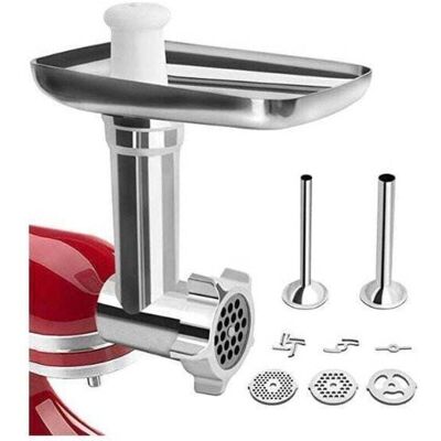 Scotch Hachoir À Viande Kitchenaid Avec 3 Plaques De Broyage Et 2 Tubes À Farcir – Aluminium De Qualité Alimentaire – Accessoire Pour Robot Pâtissier - Publicité Scotch Hachoir À Viande Kitchenaid Avec 3 Plaques De Broyage Et 2 Tubes À Farcir – Aluminium De Qualité Alimentaire – Accessoire Pour Robot Pâtissier - Publicité