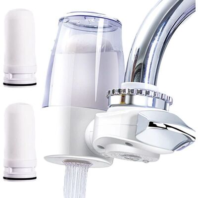 MOXIE Aougo – Filtre À Eau Robinet – Filtration Céramique 0,1 Μ – Corps Transparent – 2 Éléments Filtrants Pour Eau Purifiée - Publicité MOXIE Aougo – Filtre À Eau Robinet – Filtration Céramique 0,1 Μ – Corps Transparent – 2 Éléments Filtrants Pour Eau Purifiée - Publicité