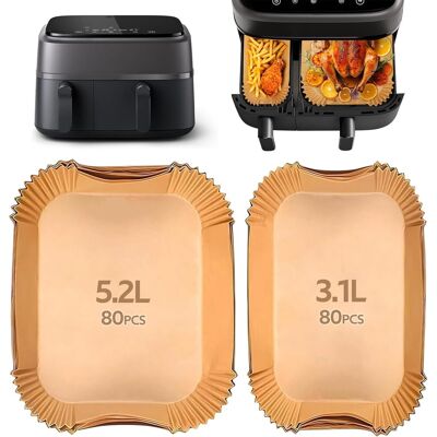GRASSLIN 160 Papier Cuisson Air Fryer, Antiadhésive, Résistante Chaleur, Pour Moulinex Philips 3.1l-5.2l - Publicité GRASSLIN 160 Papier Cuisson Air Fryer, Antiadhésive, Résistante Chaleur, Pour Moulinex Philips 3.1l-5.2l - Publicité