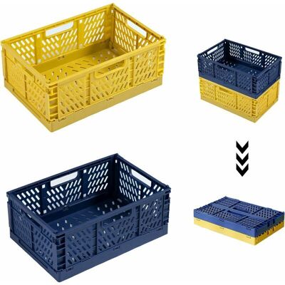 BRINSEA 2 Pièces Robuste Boîte Plastique Pliable Mini Stockage Pliables Paniers Pliante Crate Récipient Durable Boîte Stable Plastique Empilable Avec Accoudoirs Pour Cuisine Bureau Exterieur Camping (a) - Publicité BRINSEA 2 Pièces Robuste Boîte Plastique Pliable Mini Stockage Pliables Paniers Pliante Crate Récipient Durable Boîte Stable Plastique Empilable Avec Accoudoirs Pour Cuisine Bureau Exterieur Camping (a) - Publicité