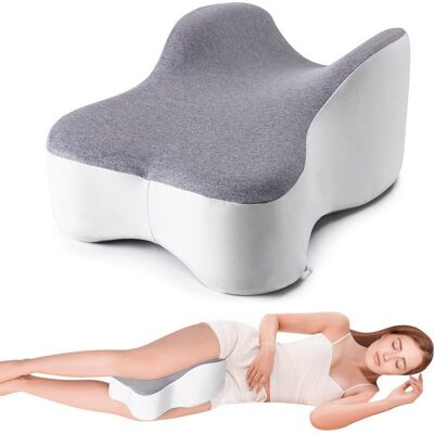 Vision Coussin De Genou Pour Dormeurs Latéraux, Soutient Parfaitement Les Cuisses Et Les Genoux Pour Une Séparation Optimale Des Genoux, Gris. Publicité Vision Coussin De Genou Pour Dormeurs Latéraux, Soutient Parfaitement Les Cuisses Et Les Genoux Pour Une Séparation Optimale Des Genoux, Gris. Publicité
