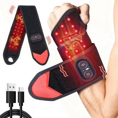 OEM Thérapie De Lumière Rouge Pour Les Mains Du Poignet Wrap, Coussinet De Chauffage Infrarouge Avec Vibration Pour Le Corps, Le Bras, Le Genou, Le Pied, Bracelet De Massage De Poignet Chauffé Portable - Publicité OEM Thérapie De Lumière Rouge Pour Les Mains Du Poignet Wrap, Coussinet De Chauffage Infrarouge Avec Vibration Pour Le Corps, Le Bras, Le Genou, Le Pied, Bracelet De Massage De Poignet Chauffé Portable - Publicité