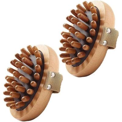 OEM Brosse Anti-cellulite Bois Naturel Lot De 2 Avec Coussin D'Air Apaisant Et Huiles Essentielles -ulisem - Publicité OEM Brosse Anti-cellulite Bois Naturel Lot De 2 Avec Coussin D'Air Apaisant Et Huiles Essentielles -ulisem - Publicité