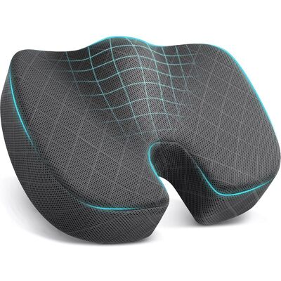 Vision Coussin En Mousse À Mémoire De Forme Pour Soulager La Sciatique, Les Douleurs Aux Hanches Et Au Coccyx, Coussin De Chaise De Bureau Pour Les Employés De Bureau Et Les Automobilistes Assis Longtemps - Publicité Vision Coussin En Mousse À Mémoire De Forme Pour Soulager La Sciatique, Les Douleurs Aux Hanches Et Au Coccyx, Coussin De Chaise De Bureau Pour Les Employés De Bureau Et Les Automobilistes Assis Longtemps - Publicité