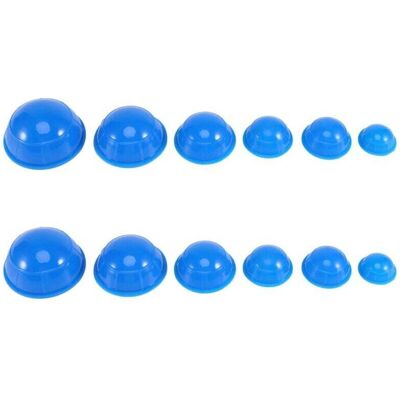 OEM 12 Pièces Séries Bleu Soins De Santé Vide Ventouses Silicone Ventouse Massage - Publicité OEM 12 Pièces Séries Bleu Soins De Santé Vide Ventouses Silicone Ventouse Massage - Publicité