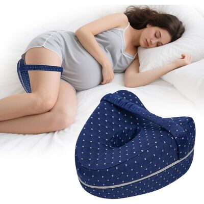 Vision Coussin De Genou Pour Dormeurs Latéraux, Coussin De Jambe En Mousse À Mémoire De Forme Avec Fonction Sommeil Pour Soulager La Sciatique – Sangle Réglable (bleu Marine) - Publicité Vision Coussin De Genou Pour Dormeurs Latéraux, Coussin De Jambe En Mousse À Mémoire De Forme Avec Fonction Sommeil Pour Soulager La Sciatique – Sangle Réglable (bleu Marine) - Publicité