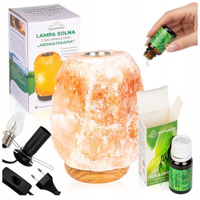 OEM Lampe De Sel D'Aromathérapie + Huile Essentielle D'Eucalyptus Naturelle 12 Ml - Publicité OEM Lampe De Sel D'Aromathérapie + Huile Essentielle D'Eucalyptus Naturelle 12 Ml - Publicité