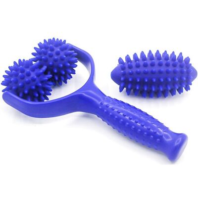 Vision Rouleau De Massage, Boule De Massage Interchangeable Avec Poignée Pour Les Douleurs Musculaires Des Jambes, Du Dos, Des Bras Et Des Épaules, Bleu - Publicité Vision Rouleau De Massage, Boule De Massage Interchangeable Avec Poignée Pour Les Douleurs Musculaires Des Jambes, Du Dos, Des Bras Et Des Épaules, Bleu - Publicité