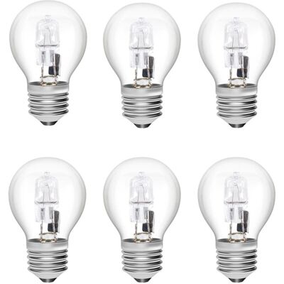 MOXIE E27 Ampoules Halogènes 28w G45 En Verre À Intensité Variable Blanc Chaud 2700k Lampe En Forme De Balle De Golf Ampoule À Vis Edison Coque Transparente Pour Lustre ( Lot De 6) - Publicité MOXIE E27 Ampoules Halogènes 28w G45 En Verre À Intensité Variable Blanc Chaud 2700k Lampe En Forme De Balle De Golf Ampoule À Vis Edison Coque Transparente Pour Lustre ( Lot De 6) - Publicité