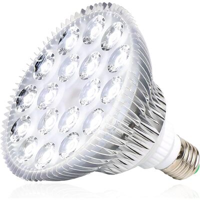 SANS MARQUE Lampe De Croissance, 54 W Ampoule Pour Plantes Blanche Spectre Complet Eclairag Ampoul Led E27 Lampe De Plante Parfait Pour Plante Intérieur, Serres. Jardins, Semis, Croissance, Floraison - Publicité SANS MARQUE Lampe De Croissance, 54 W Ampoule Pour Plantes Blanche Spectre Complet Eclairag Ampoul Led E27 Lampe De Plante Parfait Pour Plante Intérieur, Serres. Jardins, Semis, Croissance, Floraison - Publicité