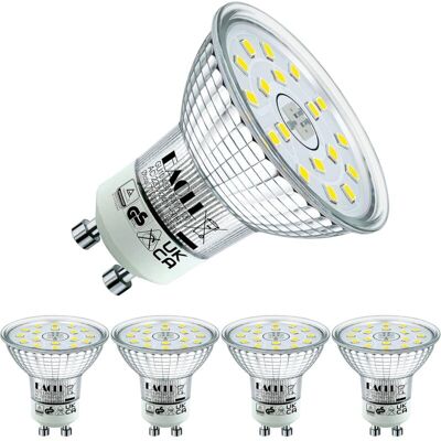 Scotch Ampoules Led Gu10 Blanc Froid, 4.9w Équivalent Halogène 75w, Lot De 4, 6000k 585 Lumens Éclairag Sans Scintillement, Large Faisceau 120° Spot, Non Dimmable Ac 230v Lampe À Réflecteur [classe Énergétiq - Publicité Scotch Ampoules Led Gu10 Blanc Froid, 4.9w Équivalent Halogène 75w, Lot De 4, 6000k 585 Lumens Éclairag Sans Scintillement, Large Faisceau 120° Spot, Non Dimmable Ac 230v Lampe À Réflecteur [classe Énergétiq - Publicité
