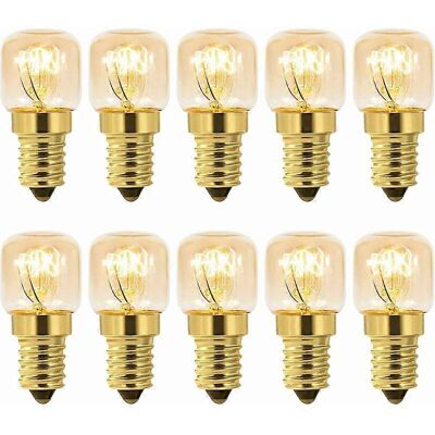 ECLEANFY Lot De 10 Ampoules À Sel 25 W E14 T22, Blanc Chaud Incandescent 2700 K, 160 Lm, 230 V Ca, Pour Four, Réfrigérateur, Lampe À Sel, Four À Gril - Publicité ECLEANFY Lot De 10 Ampoules À Sel 25 W E14 T22, Blanc Chaud Incandescent 2700 K, 160 Lm, 230 V Ca, Pour Four, Réfrigérateur, Lampe À Sel, Four À Gril - Publicité