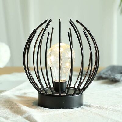 URSUS Lampe De Table À Cage En Métal Lampe Sans Fil À Piles Avec Ampoule Led De Style Edison Idéal Pour Les Mariages, Les Fêtes, Les Événements De Patio Pour L'Intérieur À L'Extérieur - Publicité URSUS Lampe De Table À Cage En Métal Lampe Sans Fil À Piles Avec Ampoule Led De Style Edison Idéal Pour Les Mariages, Les Fêtes, Les Événements De Patio Pour L'Intérieur À L'Extérieur - Publicité