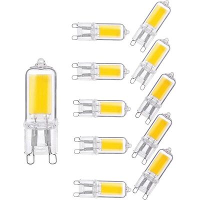 Vision Lot De 10 Ampoules Led G9, 2 W, Blanc Froid 6000 K, 200 Lumens, Non Dimmables. Publicité Vision Lot De 10 Ampoules Led G9, 2 W, Blanc Froid 6000 K, 200 Lumens, Non Dimmables. Publicité