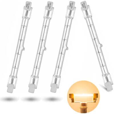 OEM Tube Ampoule Halogène, Base R7s, Lampe Tube Ampoules Halogenes T3, 230v, 300 Watts, 118 Mm, Blanc Chaud - 2800k (4 Pièces)-dou - Publicité OEM Tube Ampoule Halogène, Base R7s, Lampe Tube Ampoules Halogenes T3, 230v, 300 Watts, 118 Mm, Blanc Chaud - 2800k (4 Pièces)-dou - Publicité
