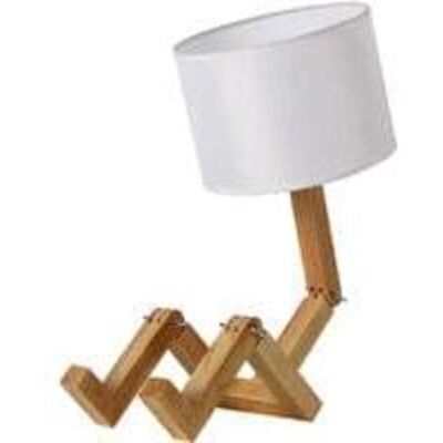 SANS MARQUE Lampe De Chevetlampe De Bureau Robot En Bois Massif Lampe De Bureau Pliante-avec Ampoule 5w Lumière Chaude - Publicité SANS MARQUE Lampe De Chevetlampe De Bureau Robot En Bois Massif Lampe De Bureau Pliante-avec Ampoule 5w Lumière Chaude - Publicité