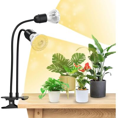 Vision Lampe De Croissance Led Pour Plantes D'Intérieur, Spectre Complet, Avec 2 Ampoules Led E27 Détachables De 80 Led Pour La Germination, La Croissance Et La Floraison - Noire - Publicité Vision Lampe De Croissance Led Pour Plantes D'Intérieur, Spectre Complet, Avec 2 Ampoules Led E27 Détachables De 80 Led Pour La Germination, La Croissance Et La Floraison - Noire - Publicité