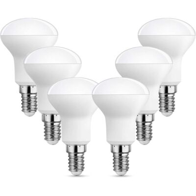 MOXIE Ampoule Spot Led E14 R50 5w Équivalent Incandescent E14 40w, Blanc Froid 6000k, 500lm, 120° Lumière, Ac 220v, Ampoule Led Petite Culot Pour Eclairage De Cuisine, Non-dimmable, Lot De 6 - Publicité MOXIE Ampoule Spot Led E14 R50 5w Équivalent Incandescent E14 40w, Blanc Froid 6000k, 500lm, 120° Lumière, Ac 220v, Ampoule Led Petite Culot Pour Eclairage De Cuisine, Non-dimmable, Lot De 6 - Publicité