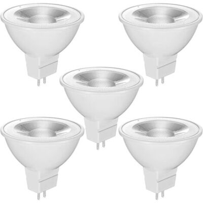 SANS MARQUE Ampoules Led Gu5.3 Mr16 12v, Blanc Chaud 2700k, 520lm, 36° Angle, Ampoules Led Spot 12v, Non Dimmable, Lot De 5 - Publicité SANS MARQUE Ampoules Led Gu5.3 Mr16 12v, Blanc Chaud 2700k, 520lm, 36° Angle, Ampoules Led Spot 12v, Non Dimmable, Lot De 5 - Publicité