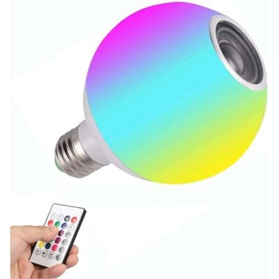 SCORPIO E27 Haut-parleur Bluetooth Smart Music Ampoule Led, Avec Télécommande Audio Ampoule Lumière, Led Rgb Sans Fil Lecture De Musique Haut-parleur Dimmable Ampoule - Publicité SCORPIO E27 Haut-parleur Bluetooth Smart Music Ampoule Led, Avec Télécommande Audio Ampoule Lumière, Led Rgb Sans Fil Lecture De Musique Haut-parleur Dimmable Ampoule - Publicité