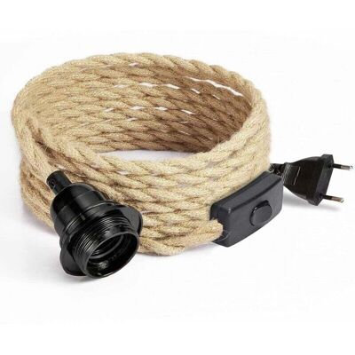 Scotch 4.5m Câble Électrique En Lin 2 Conducteurs, Avec E27 Douille Et Interrupteur, Pour Diy Lampe(sans Ampoule) Aiperq - Publicité Scotch 4.5m Câble Électrique En Lin 2 Conducteurs, Avec E27 Douille Et Interrupteur, Pour Diy Lampe(sans Ampoule) Aiperq - Publicité