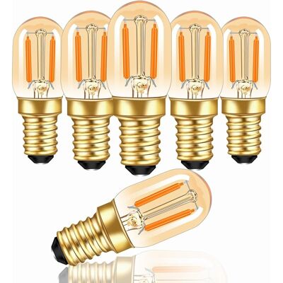 SANS MARQUE Ampoule E14 Filament Led Vintage 1w 220v, 100lm Verre Ambré Blanc Chaud 2200k, Équivalent 10w, Mini Tubulaire T22 E14 Ses Ampoule Décorative Rétro Pour Veilleuse, Non Dimmable, Lot De 6 - Publicité SANS MARQUE Ampoule E14 Filament Led Vintage 1w 220v, 100lm Verre Ambré Blanc Chaud 2200k, Équivalent 10w, Mini Tubulaire T22 E14 Ses Ampoule Décorative Rétro Pour Veilleuse, Non Dimmable, Lot De 6 - Publicité