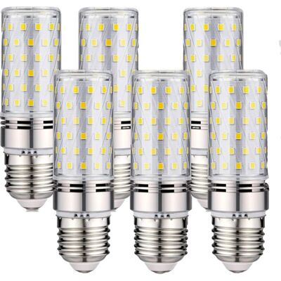 Melissa Lot De 6 Ampoules Led E27 -16 W Blanc Froid 6000 K 1600 Lm (équivalent À Une Ampoule Halogène De 150 W) Ac 200-240 V, Non Dimmable, Grand Culot À Visser E27 Led, Angle De Faisceau 360° - Publicité Melissa Lot De 6 Ampoules Led E27 -16 W Blanc Froid 6000 K 1600 Lm (équivalent À Une Ampoule Halogène De 150 W) Ac 200-240 V, Non Dimmable, Grand Culot À Visser E27 Led, Angle De Faisceau 360° - Publicité