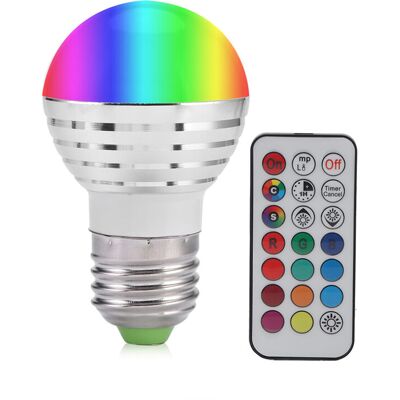 PELTOR Jeffergarden E27 3w Rgb Led Changement De Couleur Bougie Lampe Ampoule Kit De Télécommande - Publicité PELTOR Jeffergarden E27 3w Rgb Led Changement De Couleur Bougie Lampe Ampoule Kit De Télécommande - Publicité