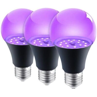 IRISFR Ampoule Uv - Éclairage Violet - Ampoule De Fête - E27 - Veilleuse - 395 Nm - Lumière Noire - Uniquement Pour La Décoration Et D'Autres Scènes Différentes (3, Noir) - Publicité IRISFR Ampoule Uv - Éclairage Violet - Ampoule De Fête - E27 - Veilleuse - 395 Nm - Lumière Noire - Uniquement Pour La Décoration Et D'Autres Scènes Différentes (3, Noir) - Publicité
