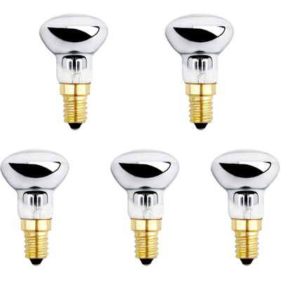 OEM Lot De 5 Ampoules E14 R39, 25 W, Blanc Chaud 2600 K, 250 Lm, Ac 220 V, Réflecteur Variable, Petit Culot, Ampoules Filament - Publicité OEM Lot De 5 Ampoules E14 R39, 25 W, Blanc Chaud 2600 K, 250 Lm, Ac 220 V, Réflecteur Variable, Petit Culot, Ampoules Filament - Publicité