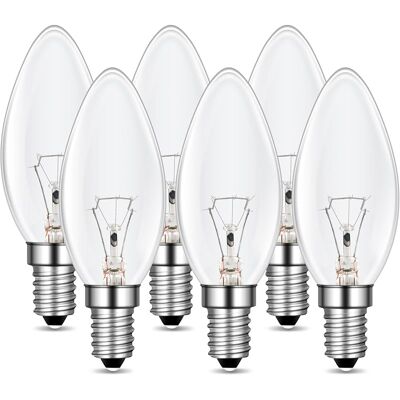 SANS MARQUE Ampoule Bougie E14 Dimmable 230v, Flamme Bougie, 2700k Blanc Chaud, 400lm, E14 Petit Culot À Vis, C35 Transparent, Ampoules Décoratives, Pour Lustre, Lampe De Bureau, Pack De 6 - Publicité SANS MARQUE Ampoule Bougie E14 Dimmable 230v, Flamme Bougie, 2700k Blanc Chaud, 400lm, E14 Petit Culot À Vis, C35 Transparent, Ampoules Décoratives, Pour Lustre, Lampe De Bureau, Pack De 6 - Publicité