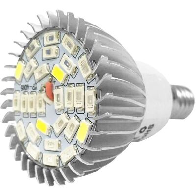 Vision 2 Ampoules Led 28w À Spectre Complet Pour La Croissance Des Plantes Et Des Fleurs, 110v (culot : E14) - Publicité Vision 2 Ampoules Led 28w À Spectre Complet Pour La Croissance Des Plantes Et Des Fleurs, 110v (culot : E14) - Publicité