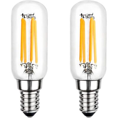 Melissa Ampoule Led,t25 E14 4w Ampoule Blanc Chaud 2700k, 400lm, Ampoule Filament Tubulaire Led Pour Hotte Aspirante, Non-dimmable, Lot De 2 - Publicité Melissa Ampoule Led,t25 E14 4w Ampoule Blanc Chaud 2700k, 400lm, Ampoule Filament Tubulaire Led Pour Hotte Aspirante, Non-dimmable, Lot De 2 - Publicité