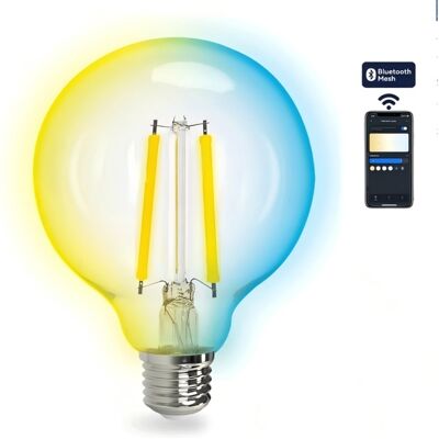 OEM Ampoule Filament Spirale Artistique Connectée Bluetooth Mesh Aigostar G95 E27 4.9w Rgbw, Verre Transparent Déco Design - Publicité OEM Ampoule Filament Spirale Artistique Connectée Bluetooth Mesh Aigostar G95 E27 4.9w Rgbw, Verre Transparent Déco Design - Publicité