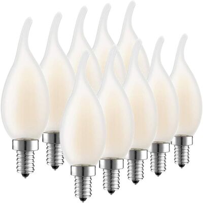 OEM Ampoule Led E14 À Filament À Intensité Variable, 10 Ampoules À Flamme, 4 Watts Consommés, Équivalence Incandescente 40 W, Blanc Chaud 2700 K Et 400 Lm, Angle De Faisceau 360° - Publicité OEM Ampoule Led E14 À Filament À Intensité Variable, 10 Ampoules À Flamme, 4 Watts Consommés, Équivalence Incandescente 40 W, Blanc Chaud 2700 K Et 400 Lm, Angle De Faisceau 360° - Publicité