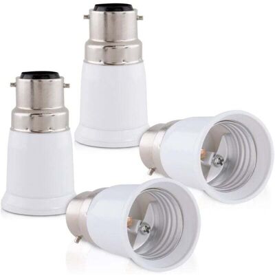 BRINSEA 4x Adaptateur De Douille - Convertisseur Douilles B22 Vers E27 - Adaptateur De Support De Lampe Culot Baïonnette Pour Ampoule Led Halogène - Publicité BRINSEA 4x Adaptateur De Douille - Convertisseur Douilles B22 Vers E27 - Adaptateur De Support De Lampe Culot Baïonnette Pour Ampoule Led Halogène - Publicité