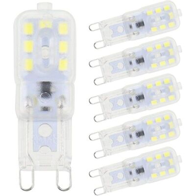 Melissa 6 Pièces Ampoules Led G9 Blanc Froid 3w 6500k Sans Scintillement Halogène Remplacement Led Dimmable Ampoule Led Capsule Économie D’énergie Pour Applique Murale Lustre Réfrigérateur Ac 220v - Publicité Melissa 6 Pièces Ampoules Led G9 Blanc Froid 3w 6500k Sans Scintillement Halogène Remplacement Led Dimmable Ampoule Led Capsule Économie D’énergie Pour Applique Murale Lustre Réfrigérateur Ac 220v - Publicité