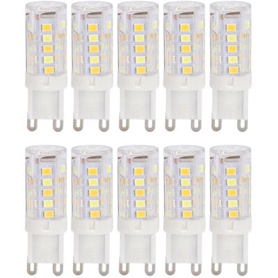 PELTOR Jeffergarden Lampe Led G9 220v, 10 Pièces, Ampoule Led En Céramique À Intensité Variable, Lampe De Remplacement Halogène Pour Lustre G9 3w 32led - Publicité PELTOR Jeffergarden Lampe Led G9 220v, 10 Pièces, Ampoule Led En Céramique À Intensité Variable, Lampe De Remplacement Halogène Pour Lustre G9 3w 32led - Publicité