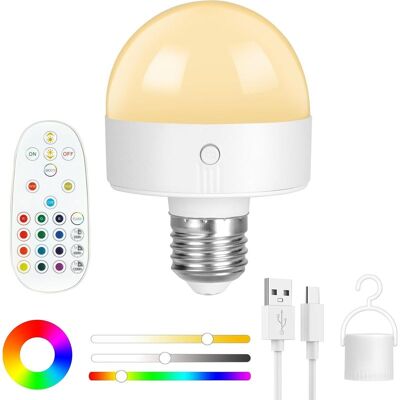 Vision Ampoule Led Sans Fil E27 Avec Télécommande, Rechargeable, Fonction Tactile Et Luminosité Réglable, Idéale Pour La Chambre, La Cuisine Ou Le Plafond. Publicité Vision Ampoule Led Sans Fil E27 Avec Télécommande, Rechargeable, Fonction Tactile Et Luminosité Réglable, Idéale Pour La Chambre, La Cuisine Ou Le Plafond. Publicité