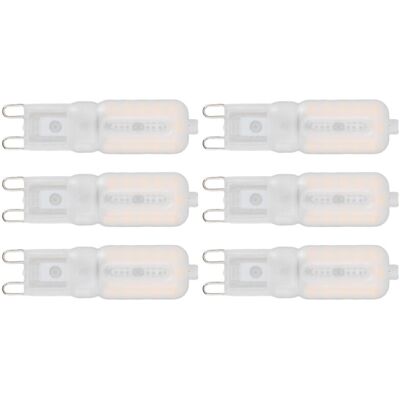 MOXIE Ampoule G9 À Intensité Variable, Protection Des Yeux, Économie D'Énergie, 5w, 22 Led, Petites Ampoules Pour Plafonnier, Lampe De Bureau, 6 Pièces, Lumière Chaude, 110v - Publicité MOXIE Ampoule G9 À Intensité Variable, Protection Des Yeux, Économie D'Énergie, 5w, 22 Led, Petites Ampoules Pour Plafonnier, Lampe De Bureau, 6 Pièces, Lumière Chaude, 110v - Publicité
