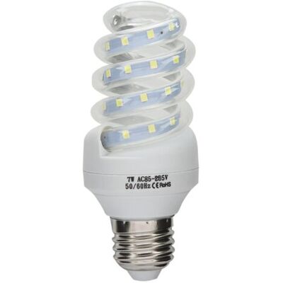 OEM Ampoule Led Spirale E27 À Économie D'Énergie, Lumière Blanche Brillante, Ac 180240v (7w) - Publicité OEM Ampoule Led Spirale E27 À Économie D'Énergie, Lumière Blanche Brillante, Ac 180240v (7w) - Publicité