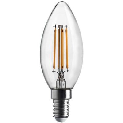 BOT LIGHTING Ampoule Led E14 Dimmable – 5,9w – 806 Lm – 2700k Blanc Chaud – Flamme À Filament – Équiv. 60w Incandescente - Publicité BOT LIGHTING Ampoule Led E14 Dimmable – 5,9w – 806 Lm – 2700k Blanc Chaud – Flamme À Filament – Équiv. 60w Incandescente - Publicité