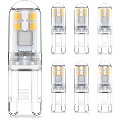 Melissa Ampoules Led G9 1.5w Équivalent À 20w Halogène Lumière Blanc Naturel 4000k, Ac 220-240v,non Dimmables,mini Ampoule À Incandescence,sans Scintillement,paquet De 6 - Publicité Melissa Ampoules Led G9 1.5w Équivalent À 20w Halogène Lumière Blanc Naturel 4000k, Ac 220-240v,non Dimmables,mini Ampoule À Incandescence,sans Scintillement,paquet De 6 - Publicité