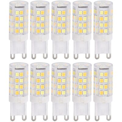 URSUS Jeffergarden Lampe Led G9 220v, 10 Pièces, Ampoule Led En Céramique À Intensité Variable, Lampe De Remplacement Halogène Pour Lustre G9 5w 52led - Publicité URSUS Jeffergarden Lampe Led G9 220v, 10 Pièces, Ampoule Led En Céramique À Intensité Variable, Lampe De Remplacement Halogène Pour Lustre G9 5w 52led - Publicité