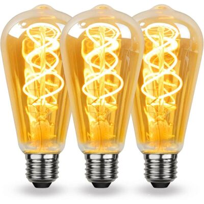 Melissa Led E27 Vintage Filament Spiralé Céramique, Ampoule E27 Vintage Dimmable 4w Blanc Chaud, Lumière Douce, Ampoule E27 Vintage Edison Ambre Convient Au Salon, Chambre À Coucher, Couloir, Etc. [classe Éne - Publicité Melissa Led E27 Vintage Filament Spiralé Céramique, Ampoule E27 Vintage Dimmable 4w Blanc Chaud, Lumière Douce, Ampoule E27 Vintage Edison Ambre Convient Au Salon, Chambre À Coucher, Couloir, Etc. [classe Éne - Publicité