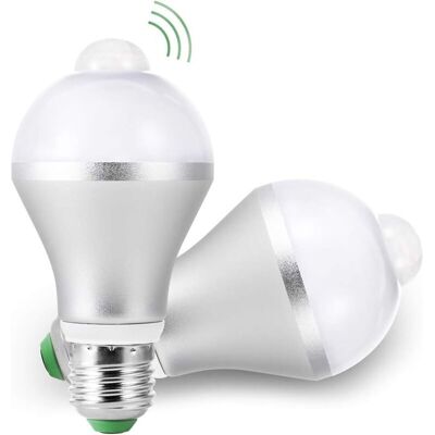 Scotch Ampoules Led E27 Pir Détecteur De Mouvement, 15w Capteur Intelligent De Lumière 5700k Auto On/off Lot De 2 - Publicité Scotch Ampoules Led E27 Pir Détecteur De Mouvement, 15w Capteur Intelligent De Lumière 5700k Auto On/off Lot De 2 - Publicité